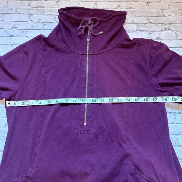 Tommy Bahama Womens Quarter-Zip Relaxed Fit Purple Pullover Sweatshirt M - Picture 10 of 11